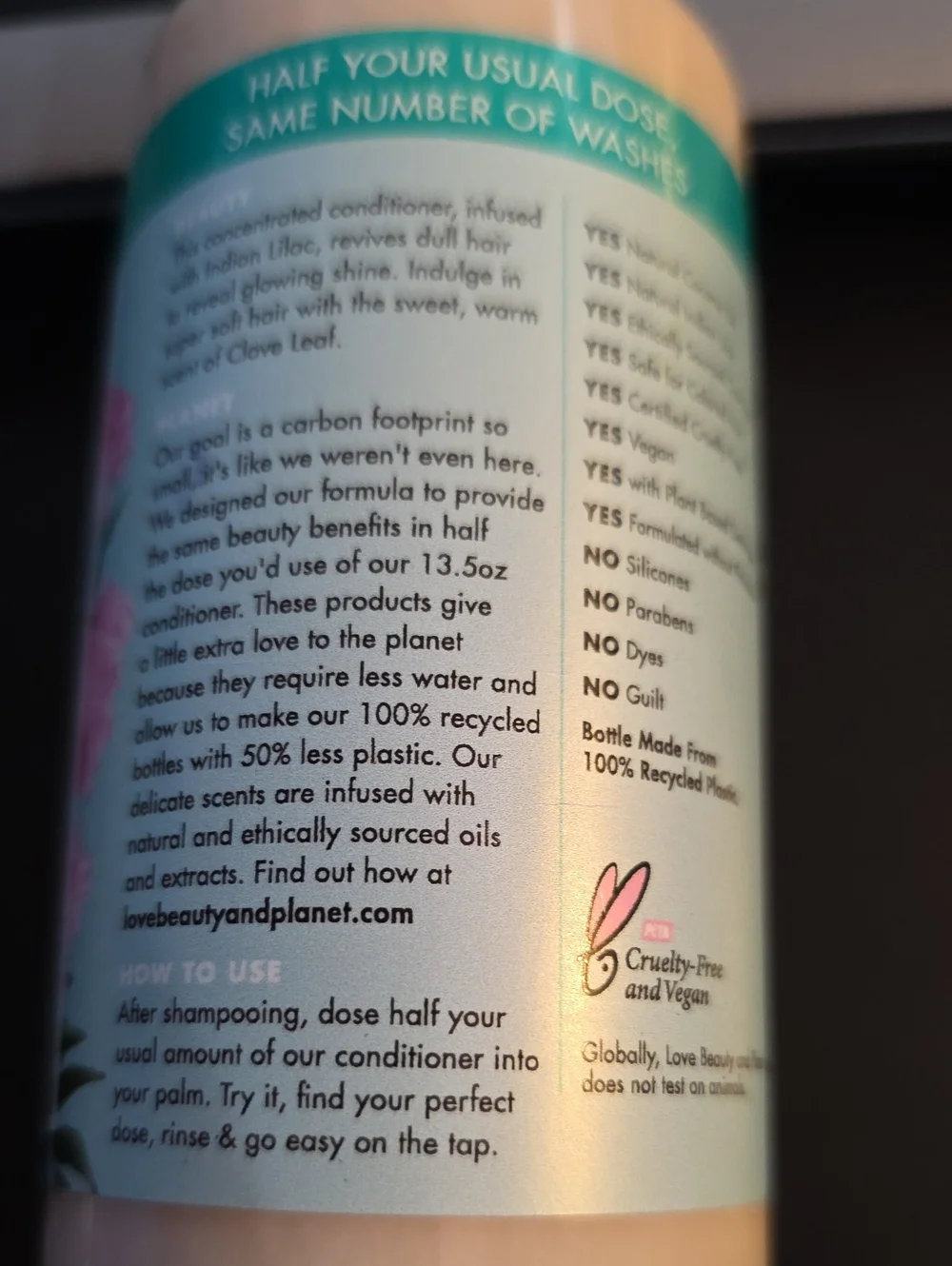 Beauty & Planet Indian Lilac & Clove Leaf Conditioner